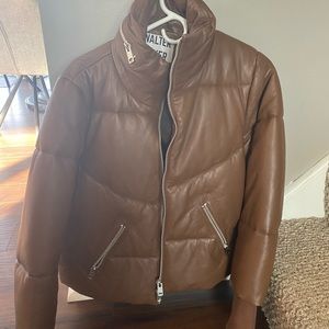 Walter Baker L leather puffer coat..only worn 3 times in good condition